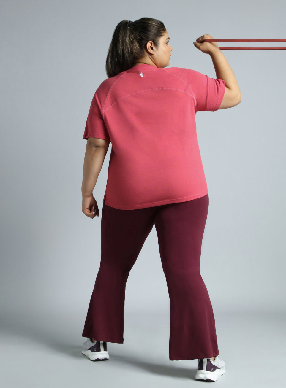 Women's Pink Flex Plus Size COMFORtech Regular Fit T-shirt