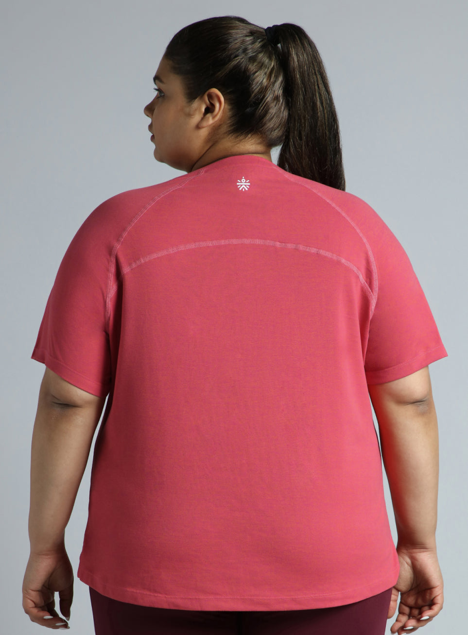 Women's Pink Flex Plus Size COMFORtech Regular Fit T-shirt
