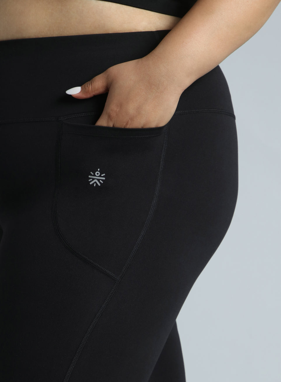 Women's Black Training Essential Plus Size Tights