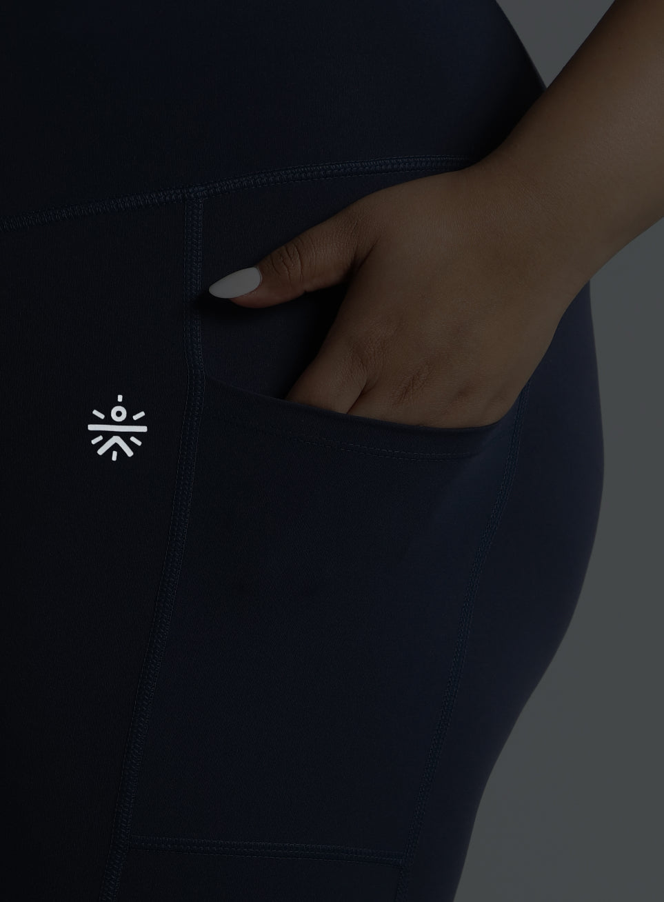 Women's Navy Running Essential Plus Size Tights