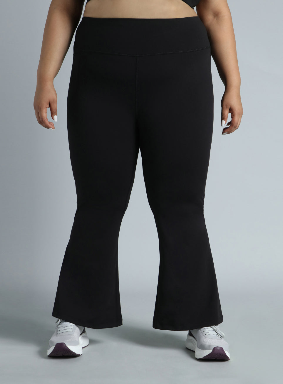 Women's Black All Format Training Plus Size Flared Pants