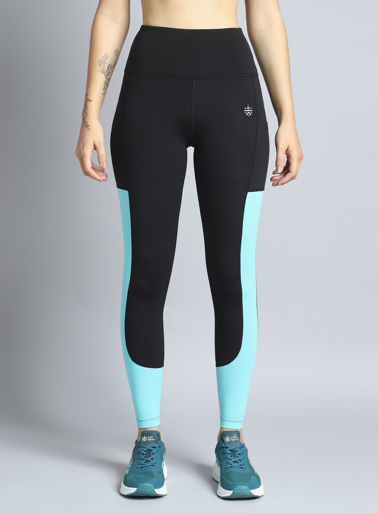 Women's Black Dance Off Colourblock COMFLex Tights