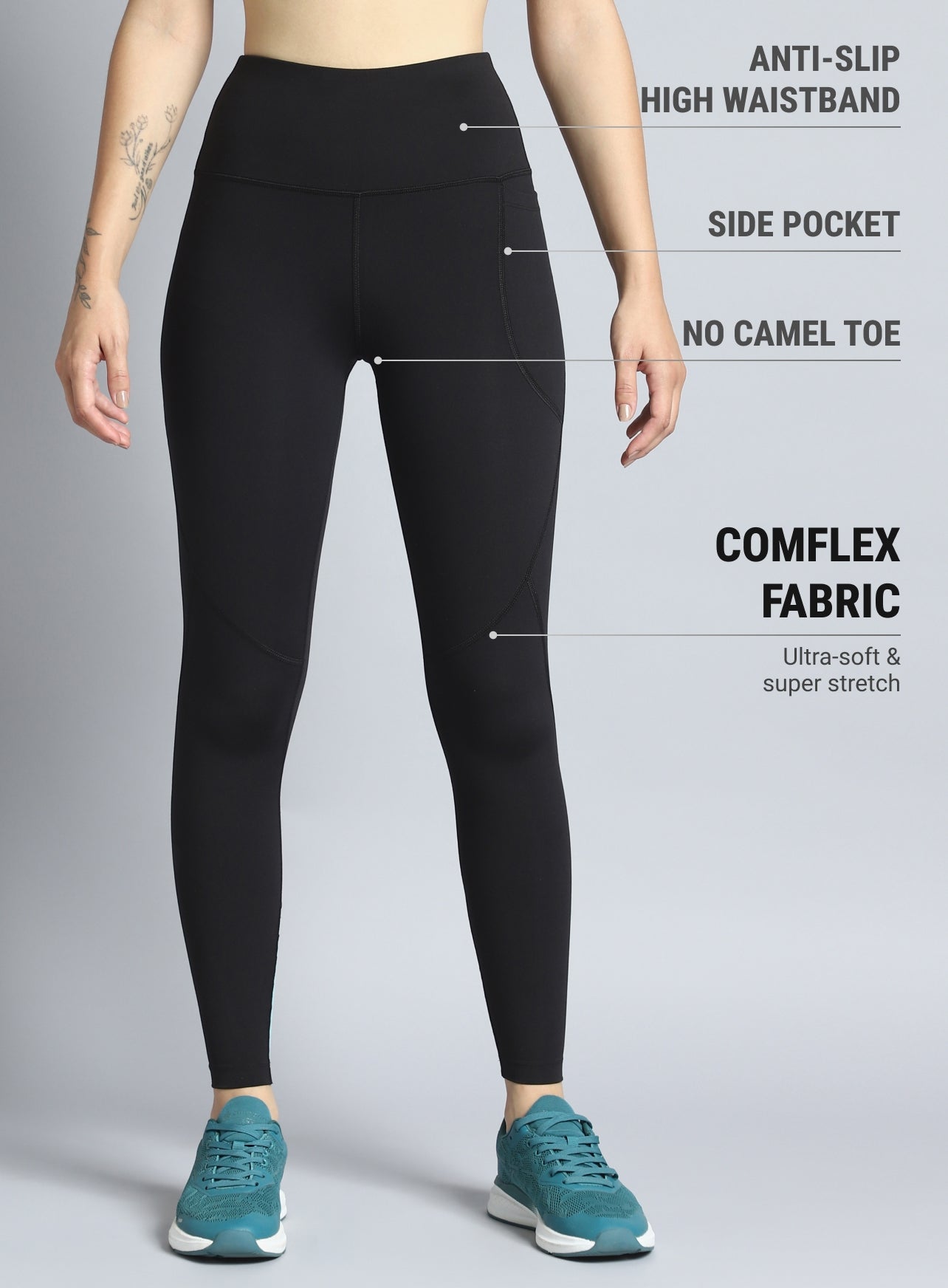 Women's Black Dance Flow Tights