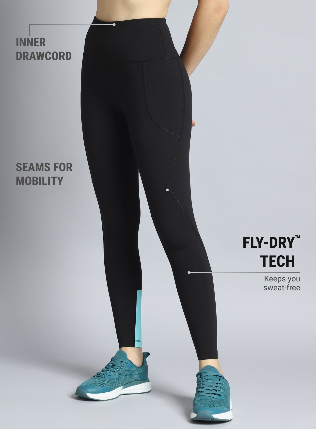 Women's Black Dance Flow Tights