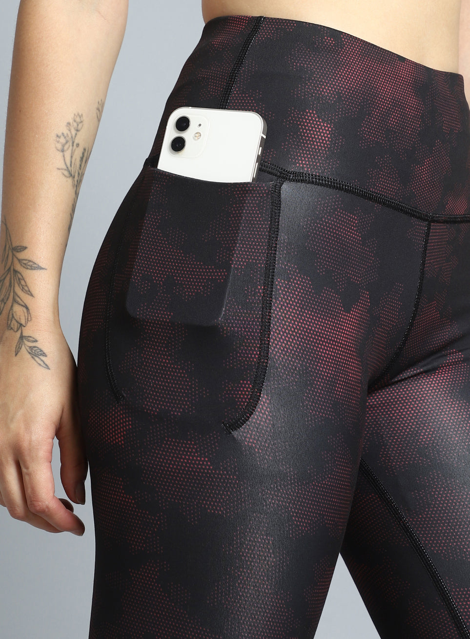 Women's Black Dance Flow AOP COMFlex Tights