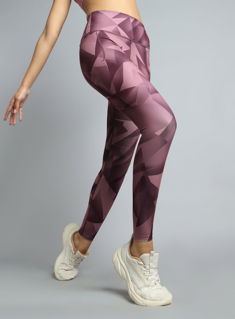 Women's Pink Feel the Beat Printed Tights