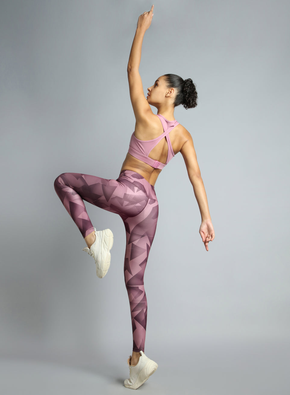 Women's Pink Feel the Beat Printed Tights