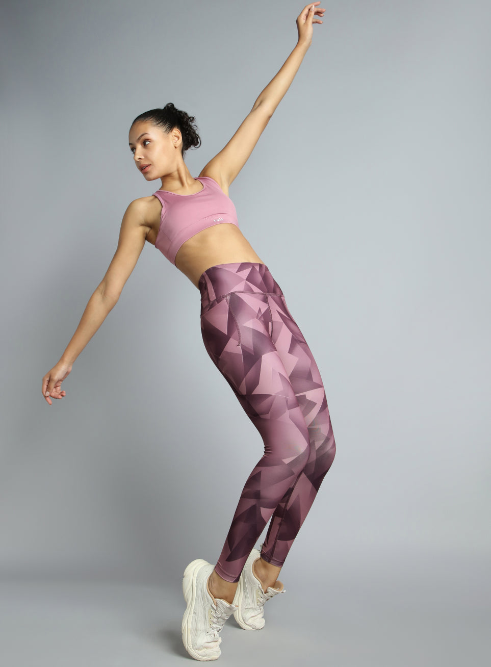 Women's Pink Feel the Beat Printed Tights