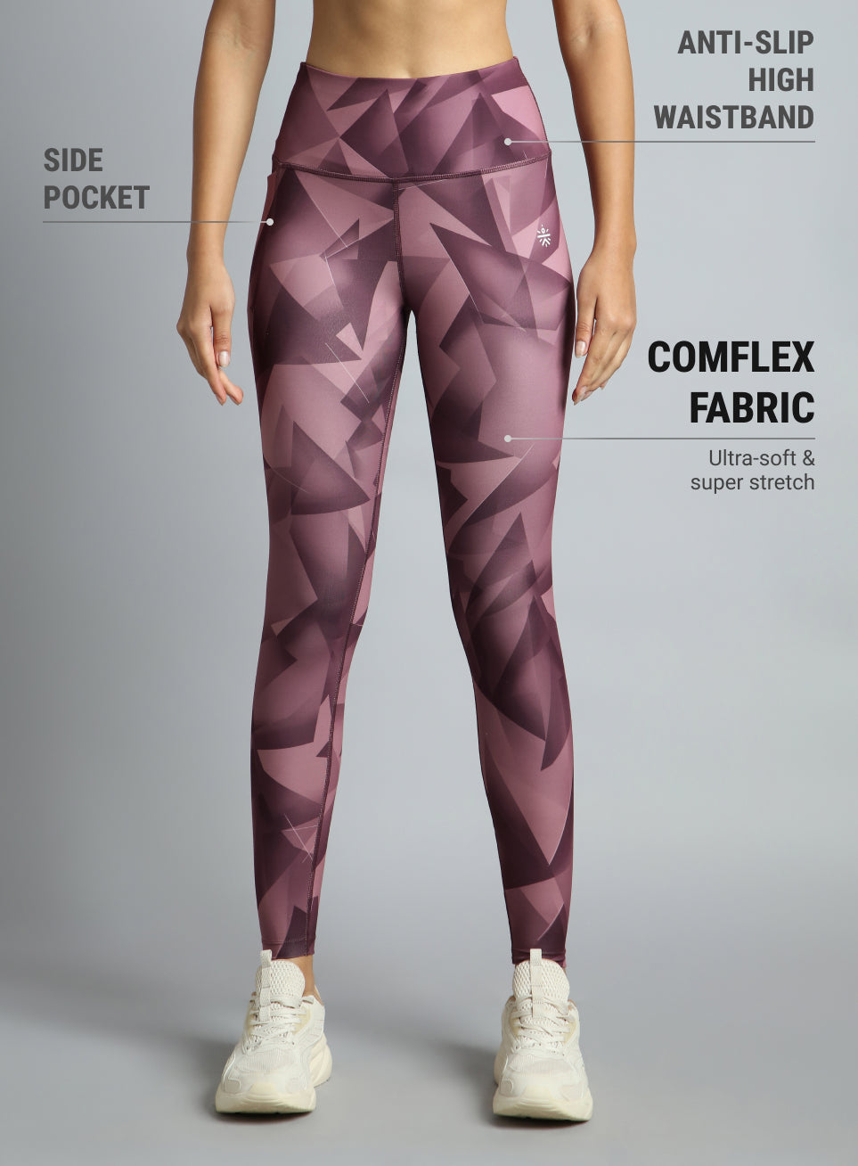 Women's Pink Feel the Beat Printed Tights