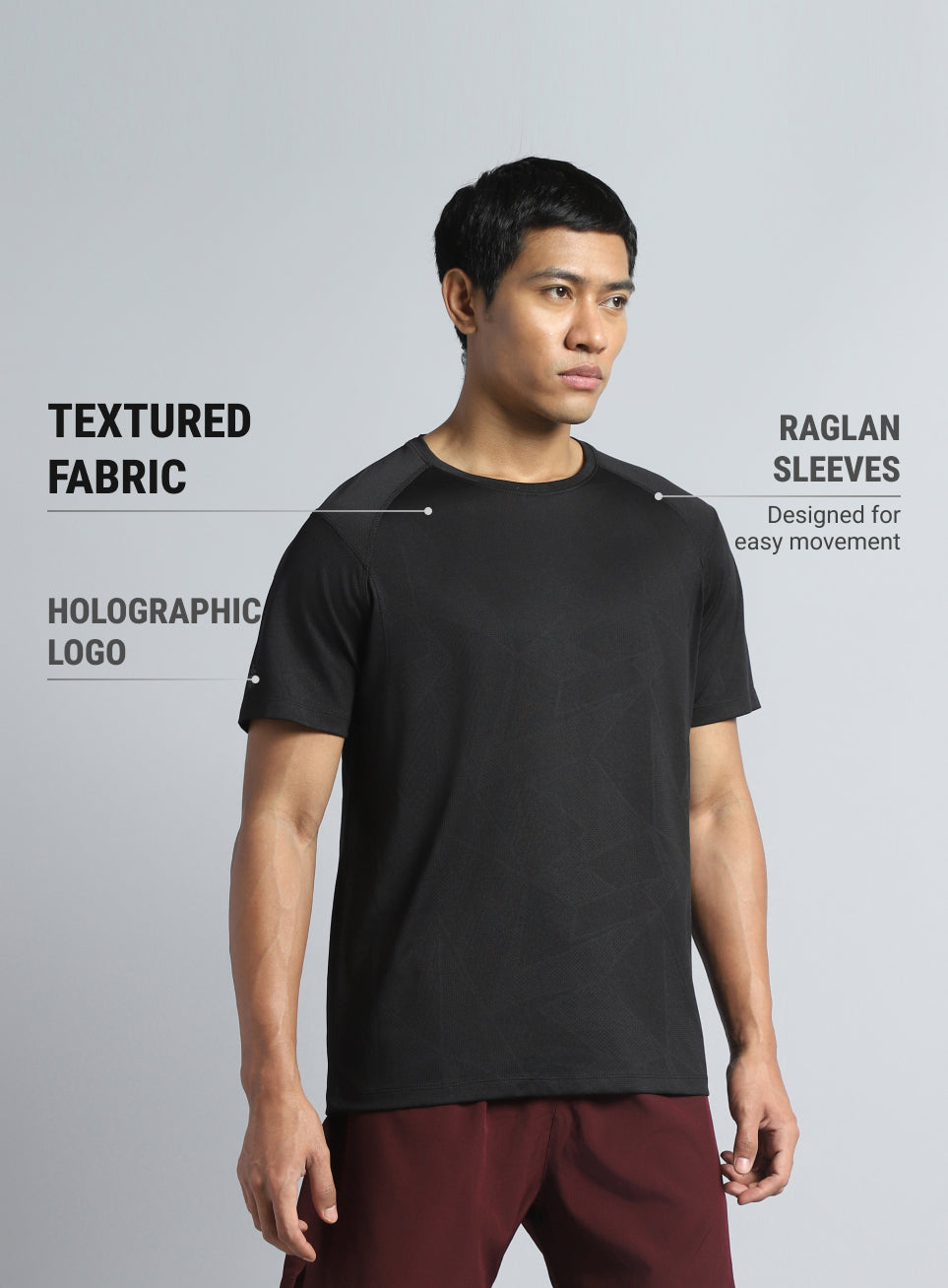 Men's Black Power Training Sculpted T-shirt