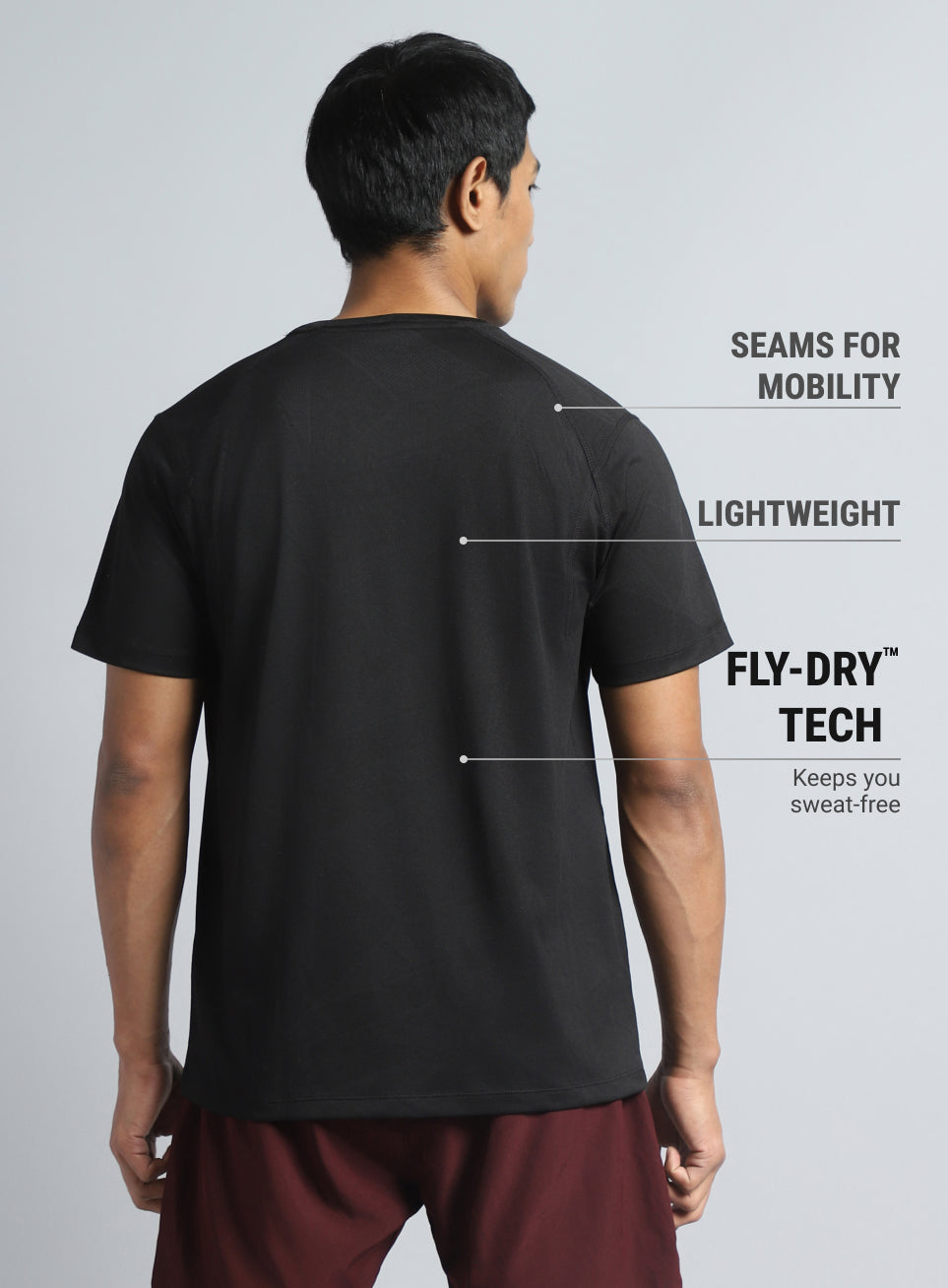 Men's Black Power Training Sculpted T-shirt