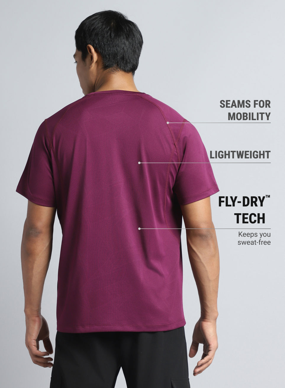 Men's Purple Power Training Sculpted T-shirt