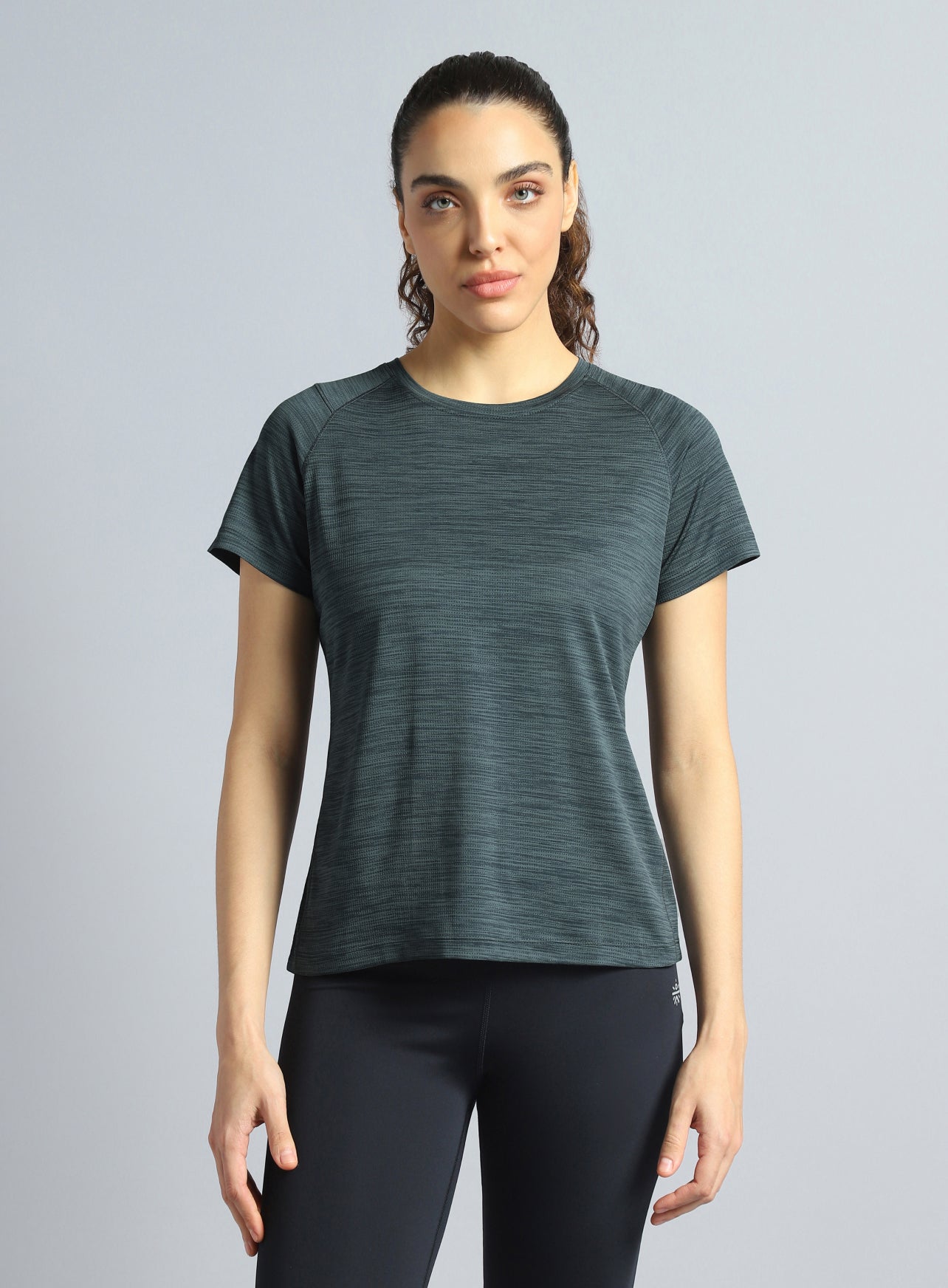 Women's Dark Grey Training Elevate Sculpt T-shirt