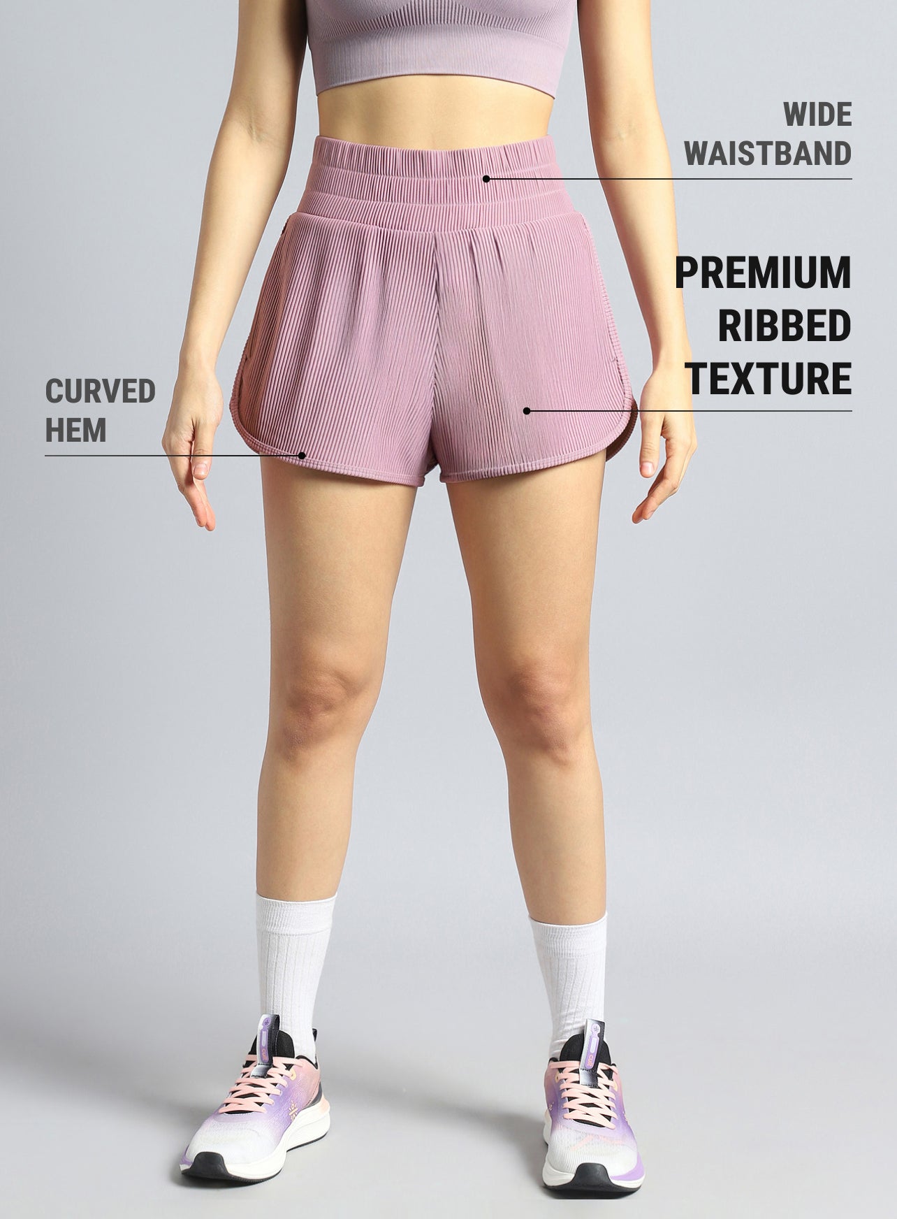 Women's Lavender Training Sculpted Shorts