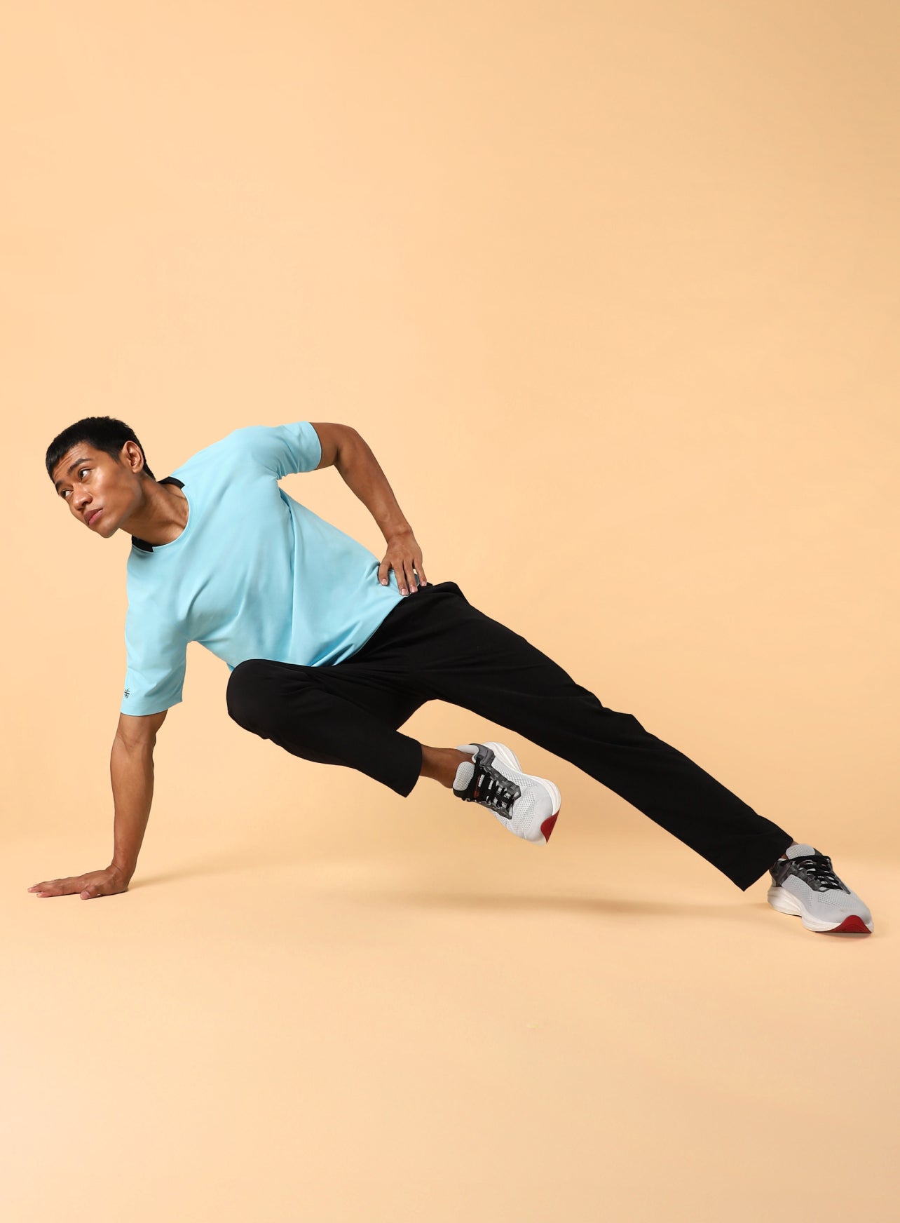 Men's Black Training Sculpted Trackpants