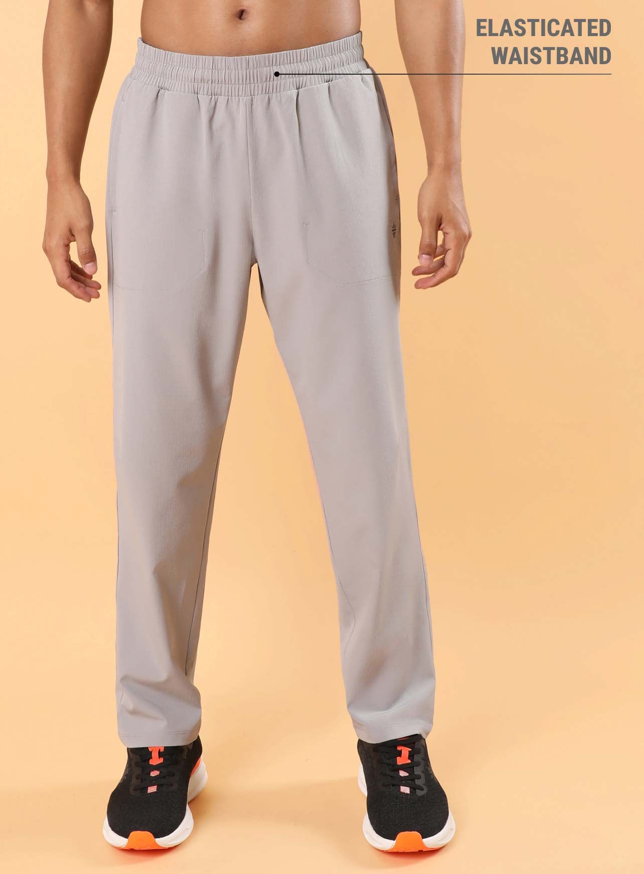 Men's Grey Training Sculpted Trackpants