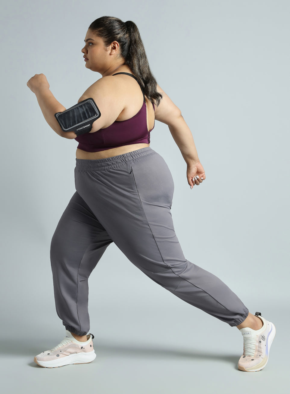 Women's Dark Grey Plus Size Everyday Essential Cotton Joggers