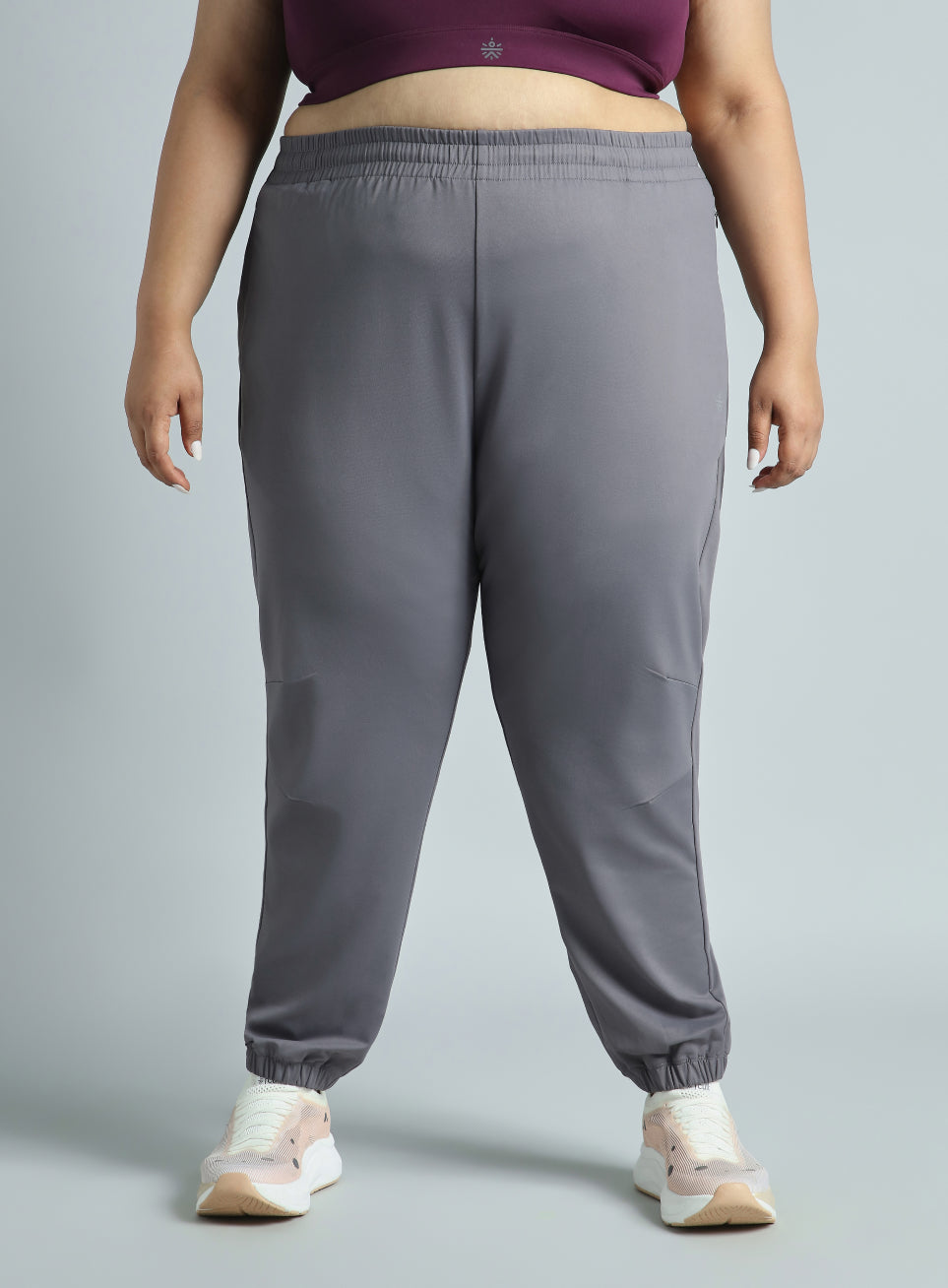 Women's Dark Grey Plus Size Everyday Essential Cotton Joggers