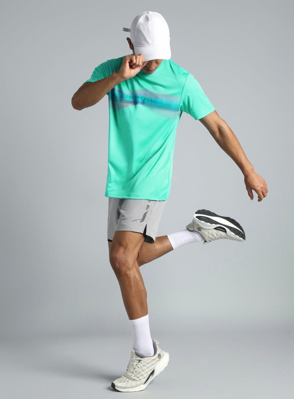 Men's Turqiose Feel the Beat Dance T-shirt