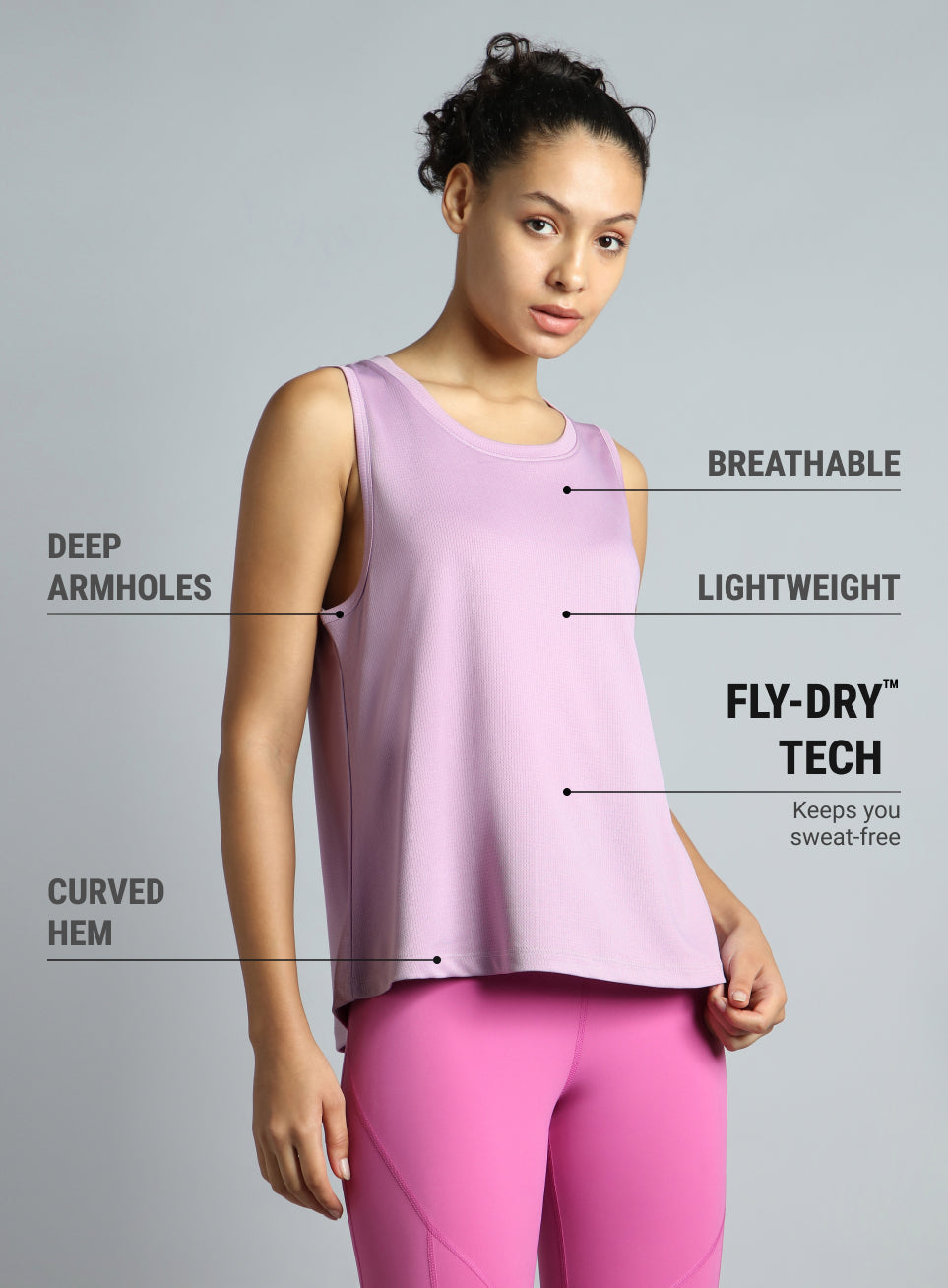 Women's Pink Dance Flow Tank