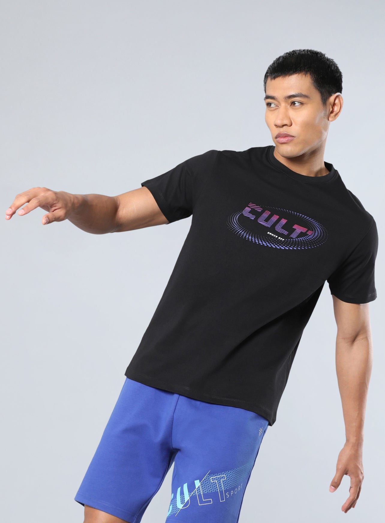 Men's Black Dance Off Print T-shirt
