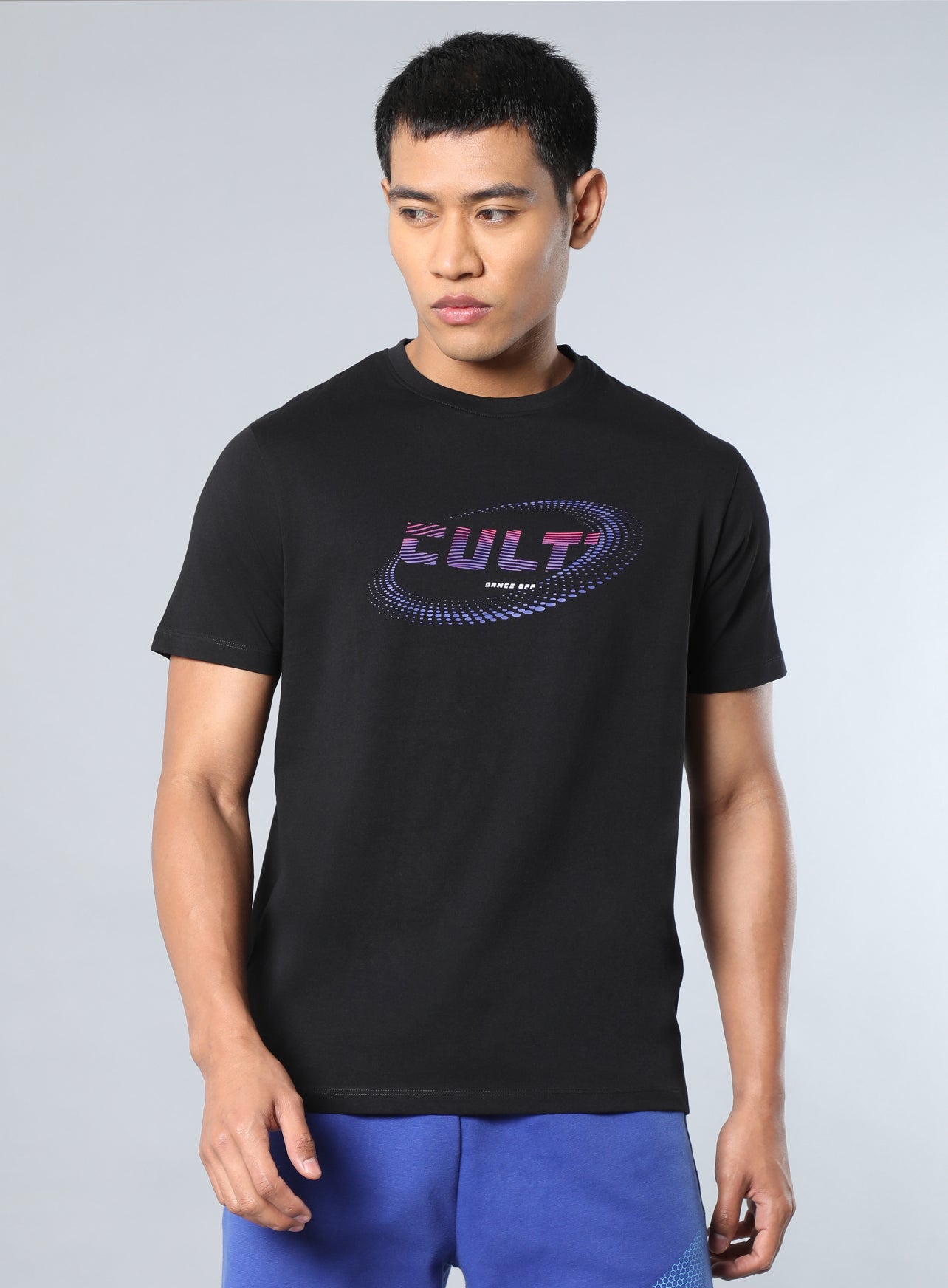 Men's Black Dance Off Print T-shirt