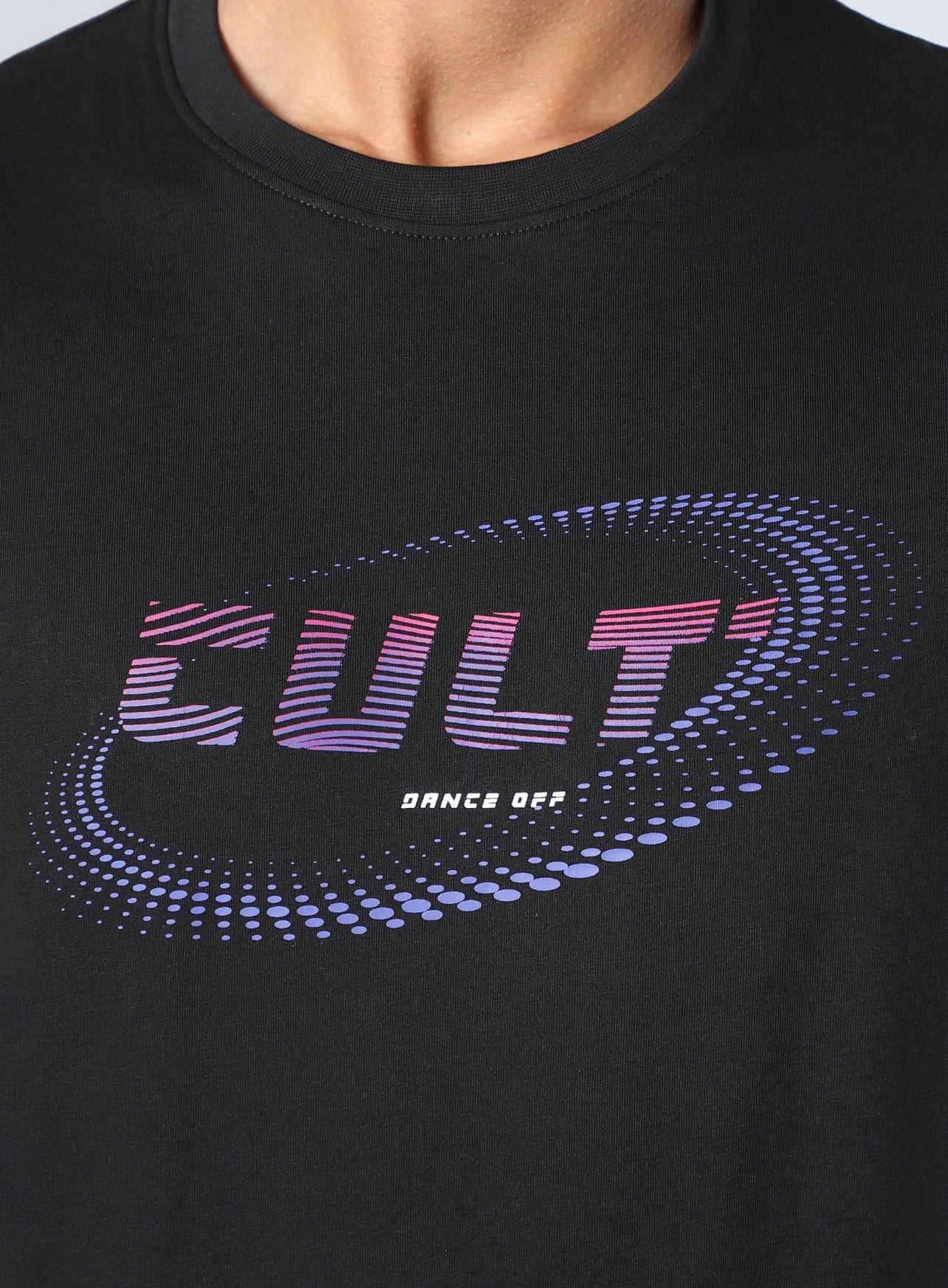 Men's Black Dance Off Print T-shirt