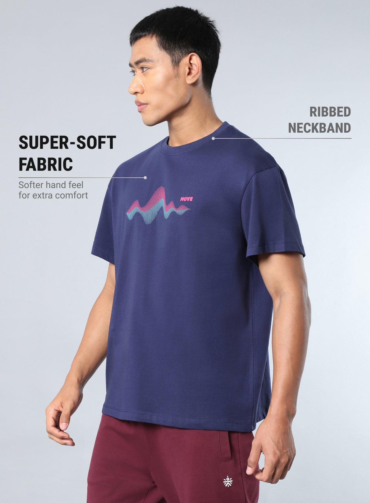 Men's Navy Move to the Beat Relaxed fit T-shirt