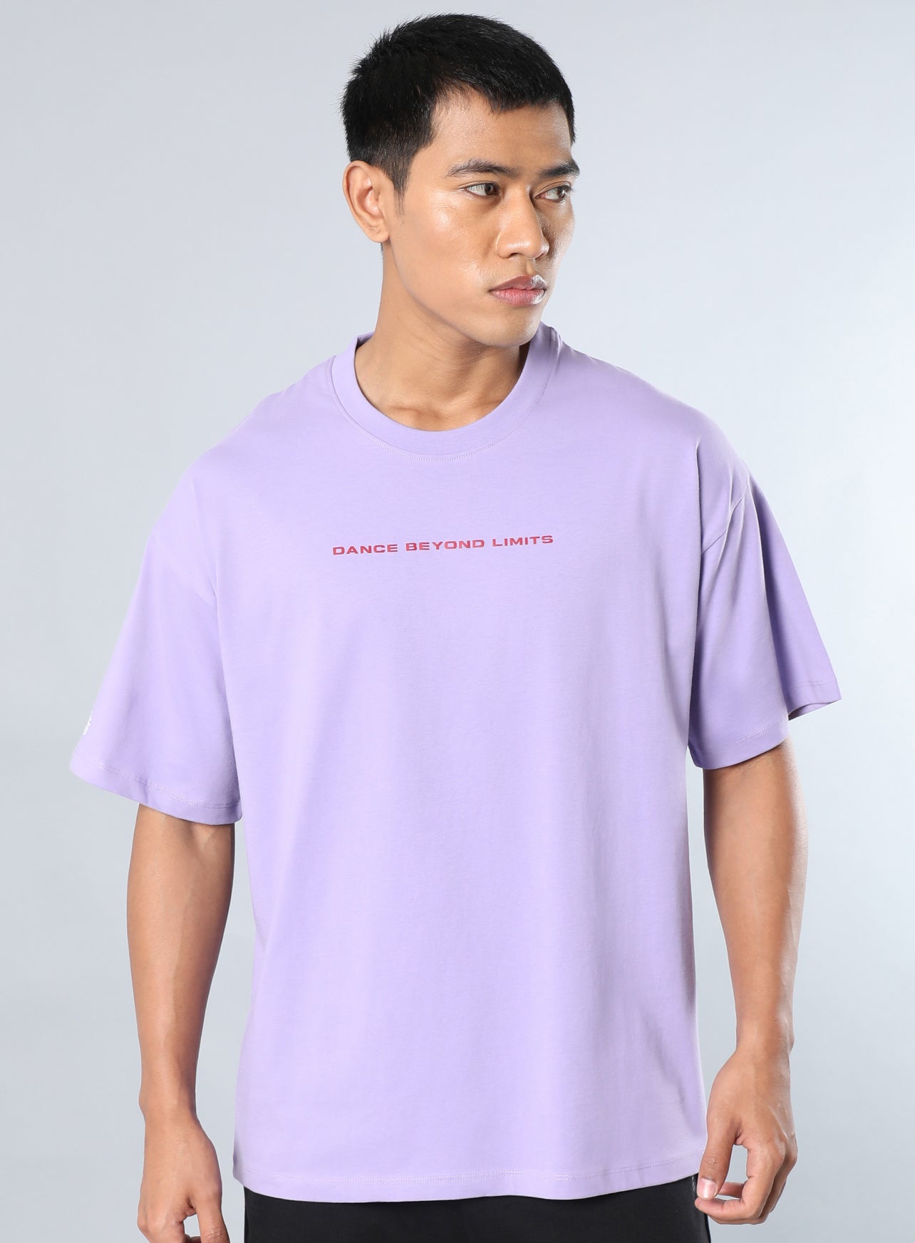 Men's Purple Dance Back Print Oversized fit T-shirt