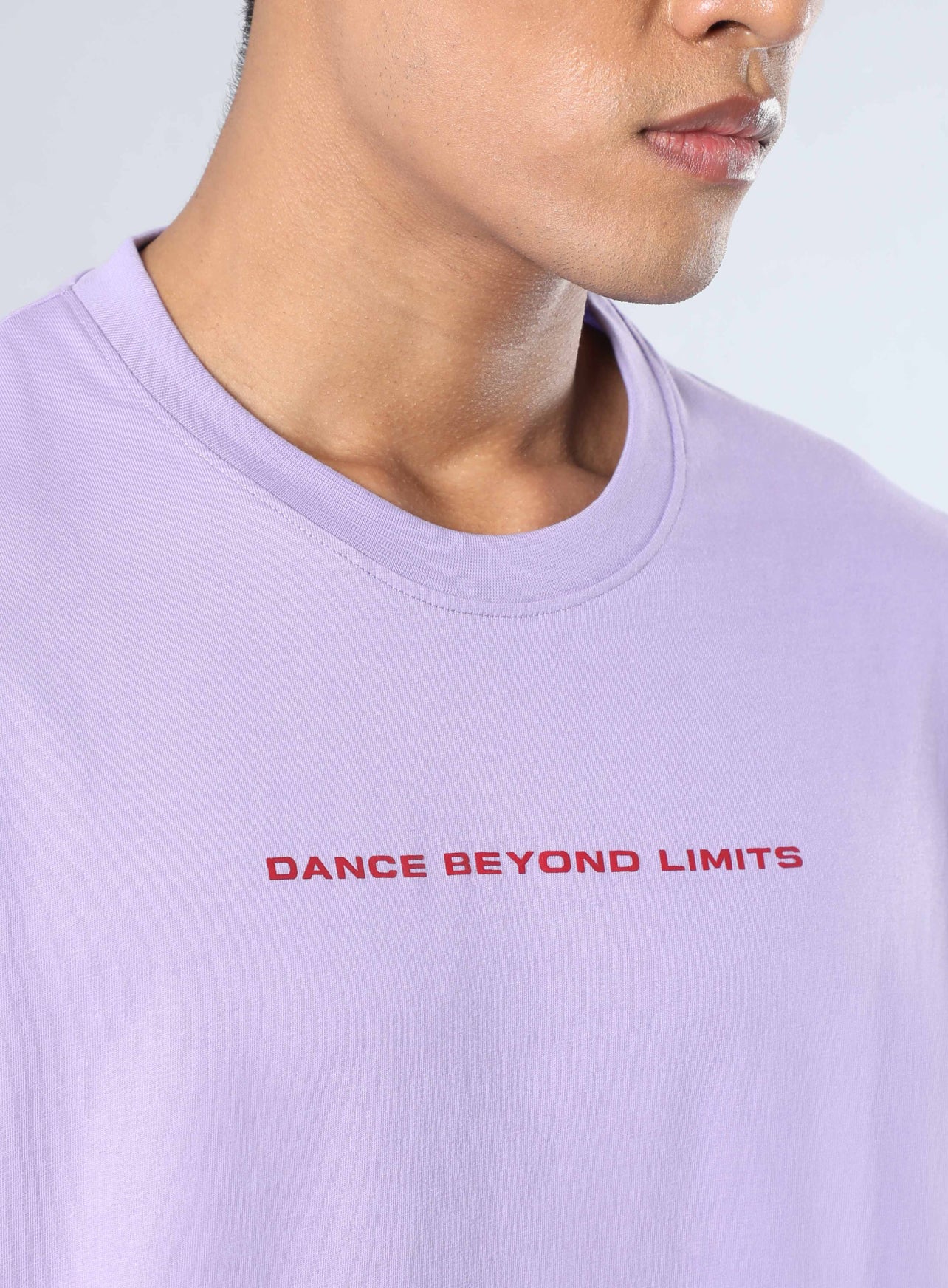 Men's Purple Dance Back Print Oversized fit T-shirt