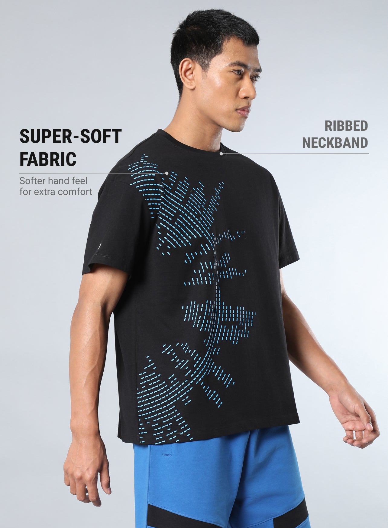 Men's Black Beat it Relaxed fit T-shirt