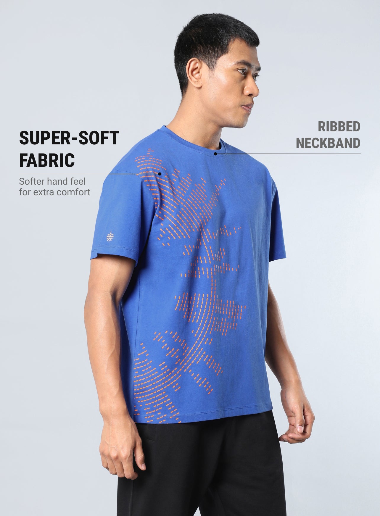 Men's Blue Beat it Relaxed fit T-shirt