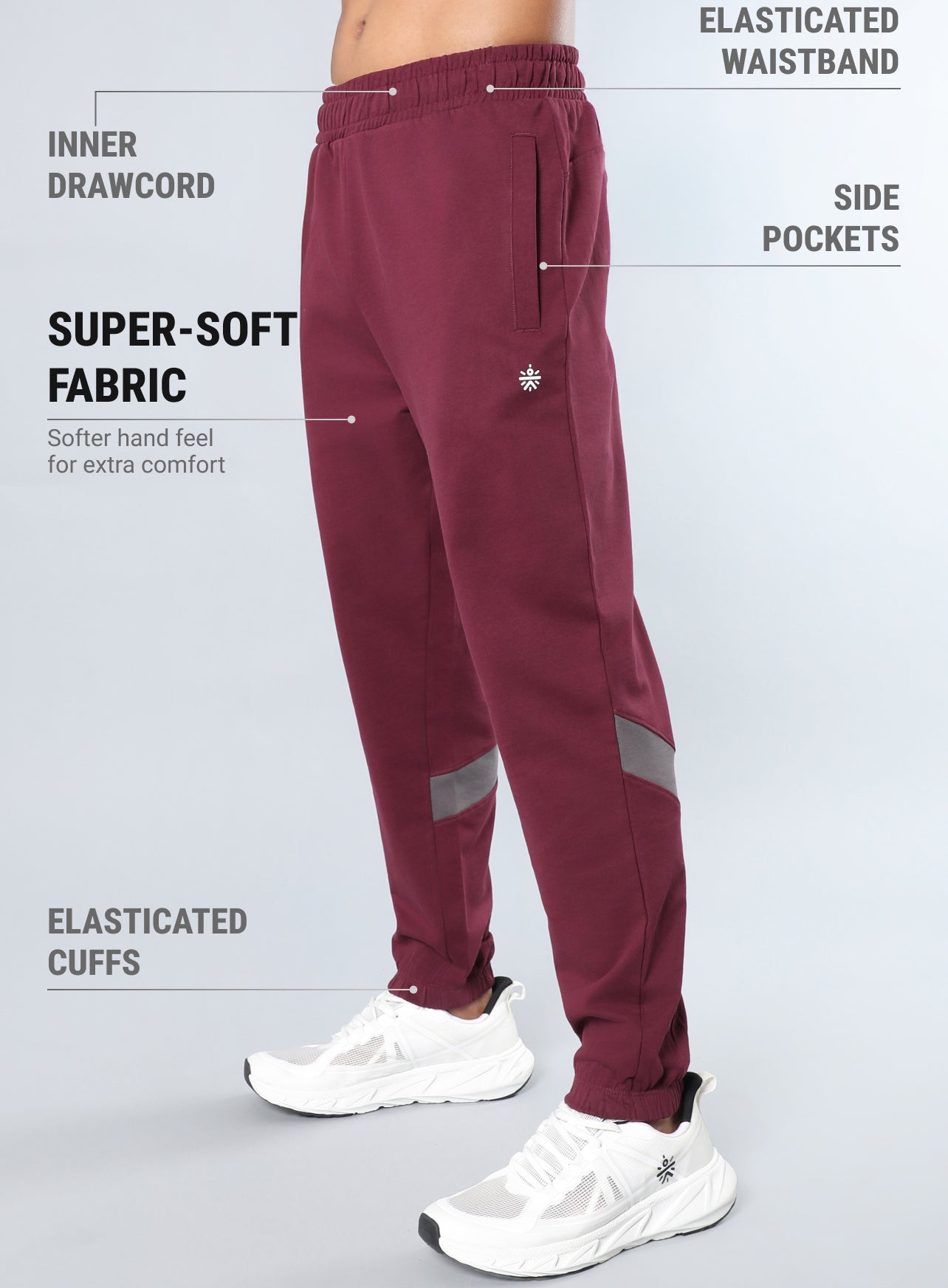 Men's Maroon Move it Joggers