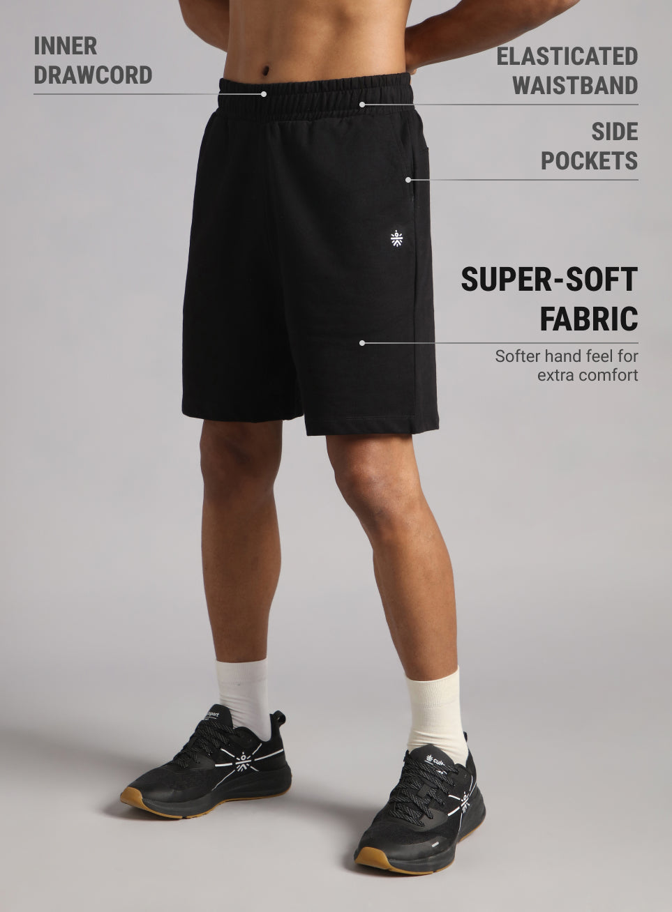 Men's Black Dance Brand Carrier Shorts