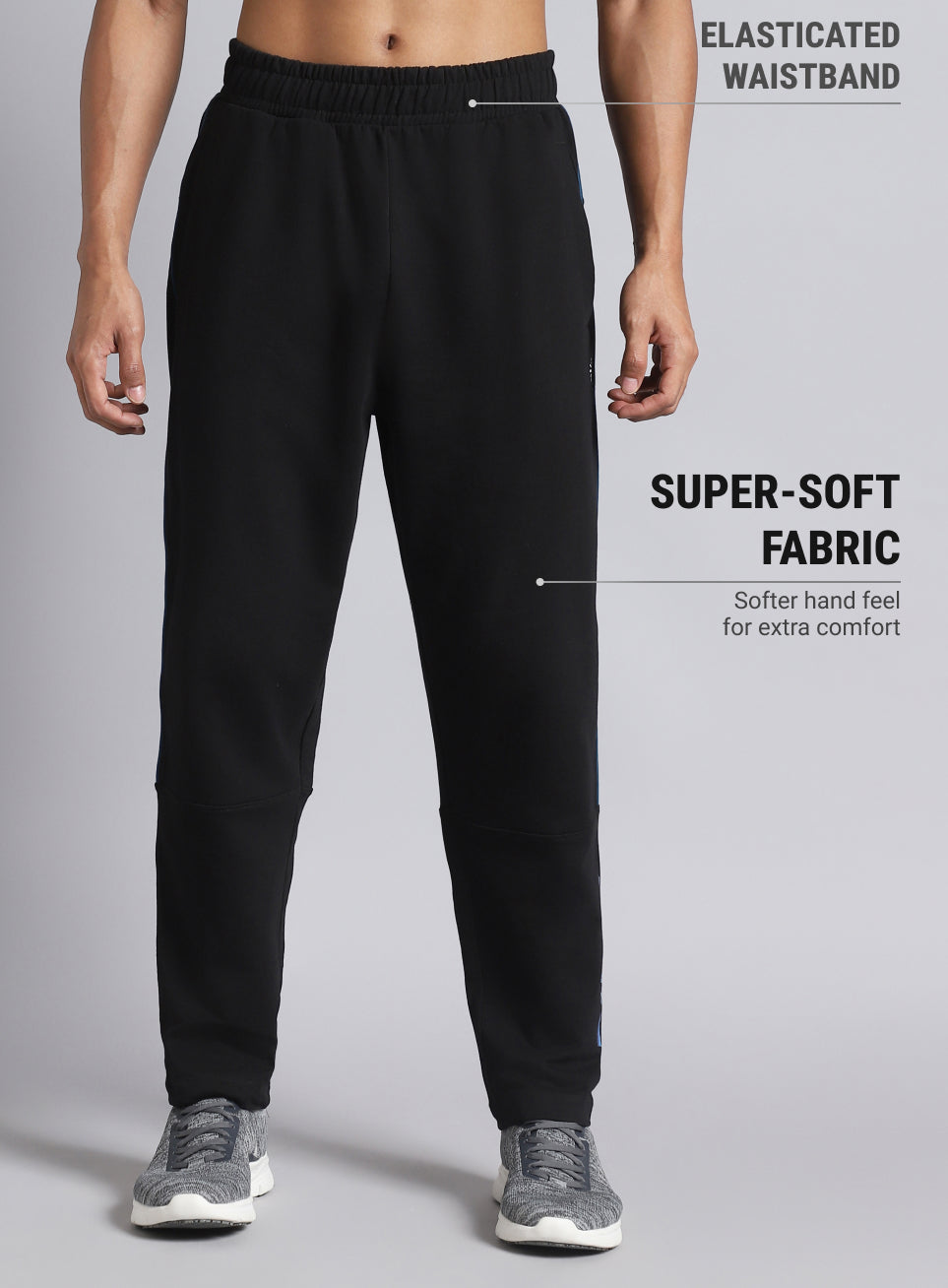 Men's Black Dance Brand Carrier Trackpants