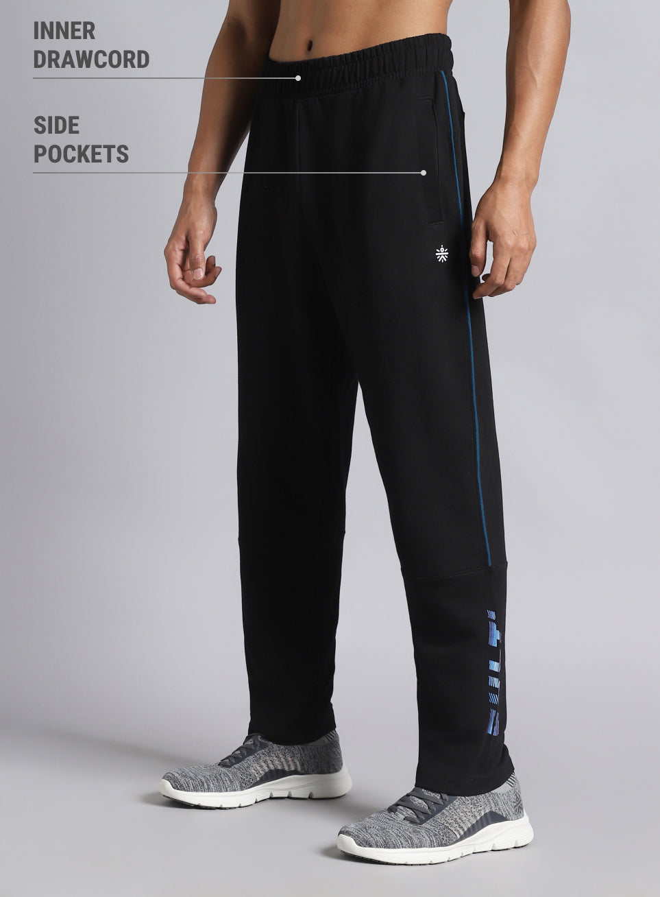 Men's Black Dance Brand Carrier Trackpants
