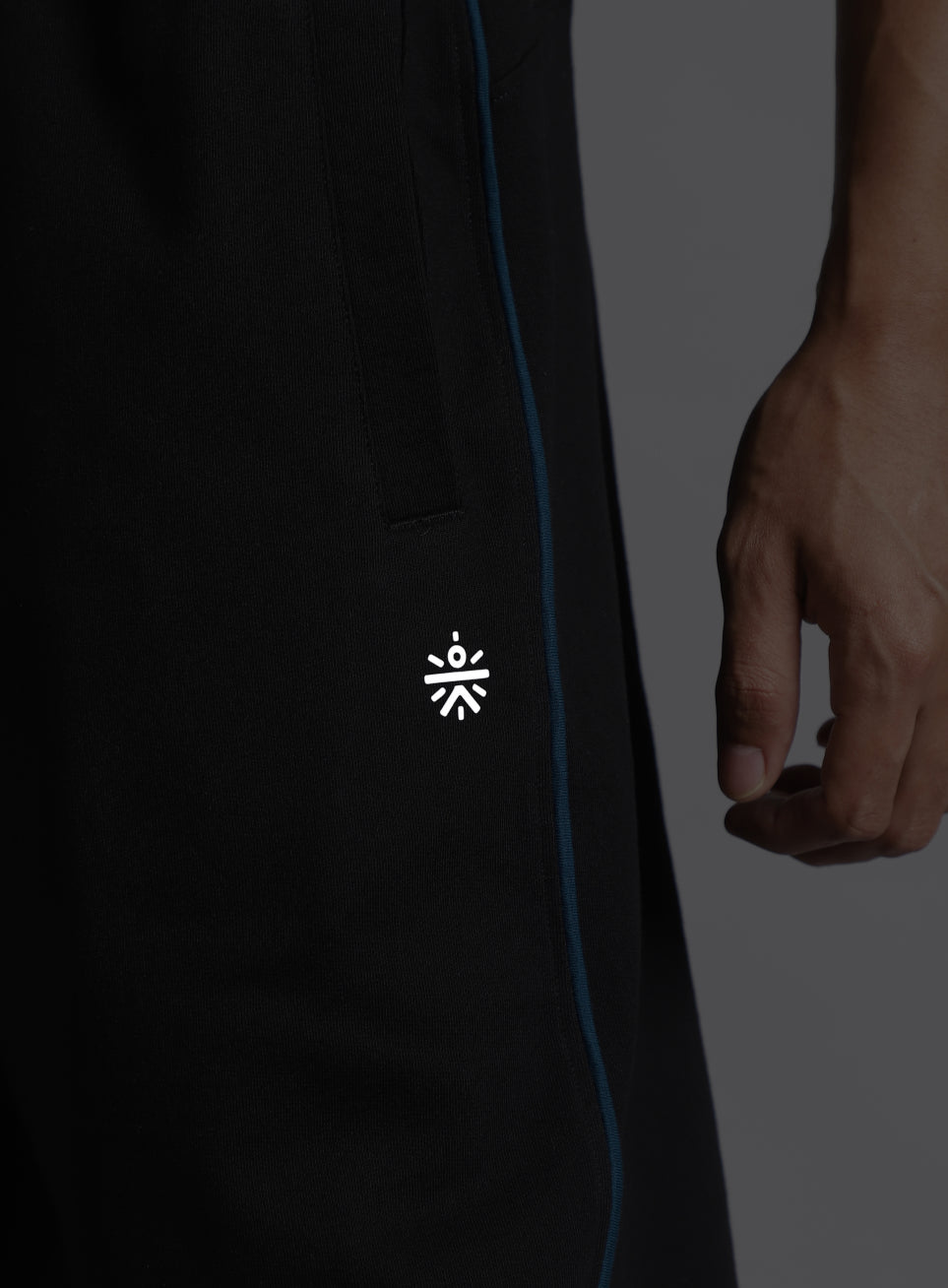 Men's Black Dance Brand Carrier Trackpants