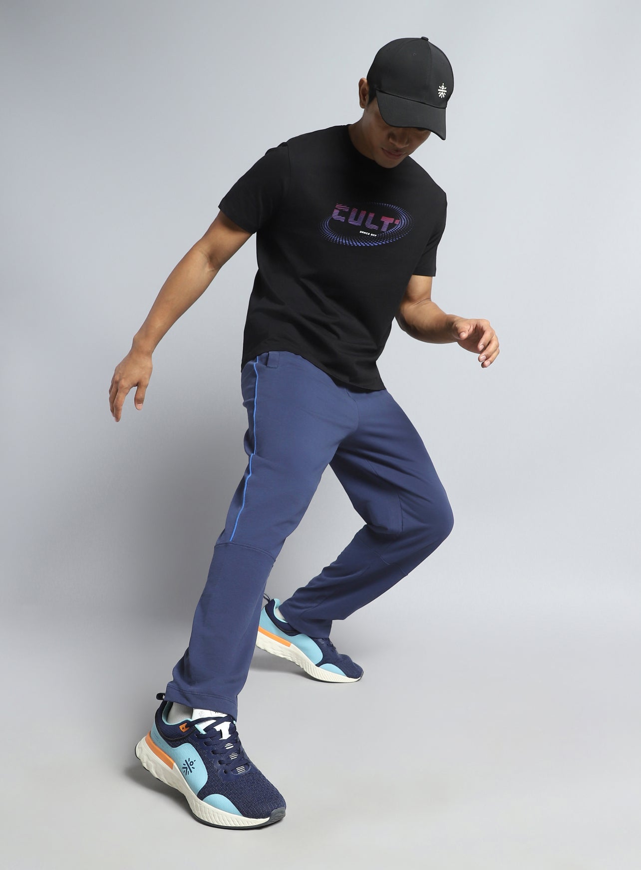 Men's Blue Dance Brand Carrier Trackpants