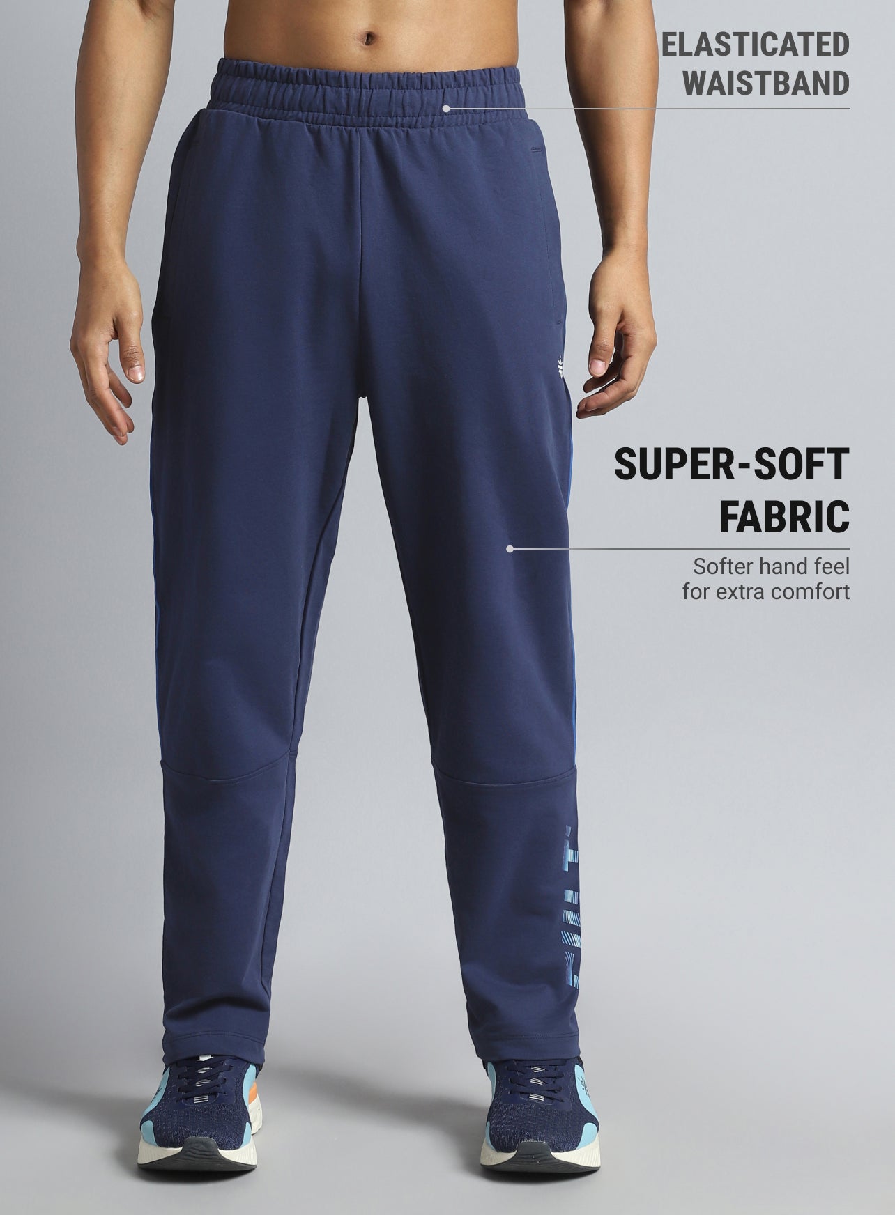 Men's Blue Dance Brand Carrier Trackpants