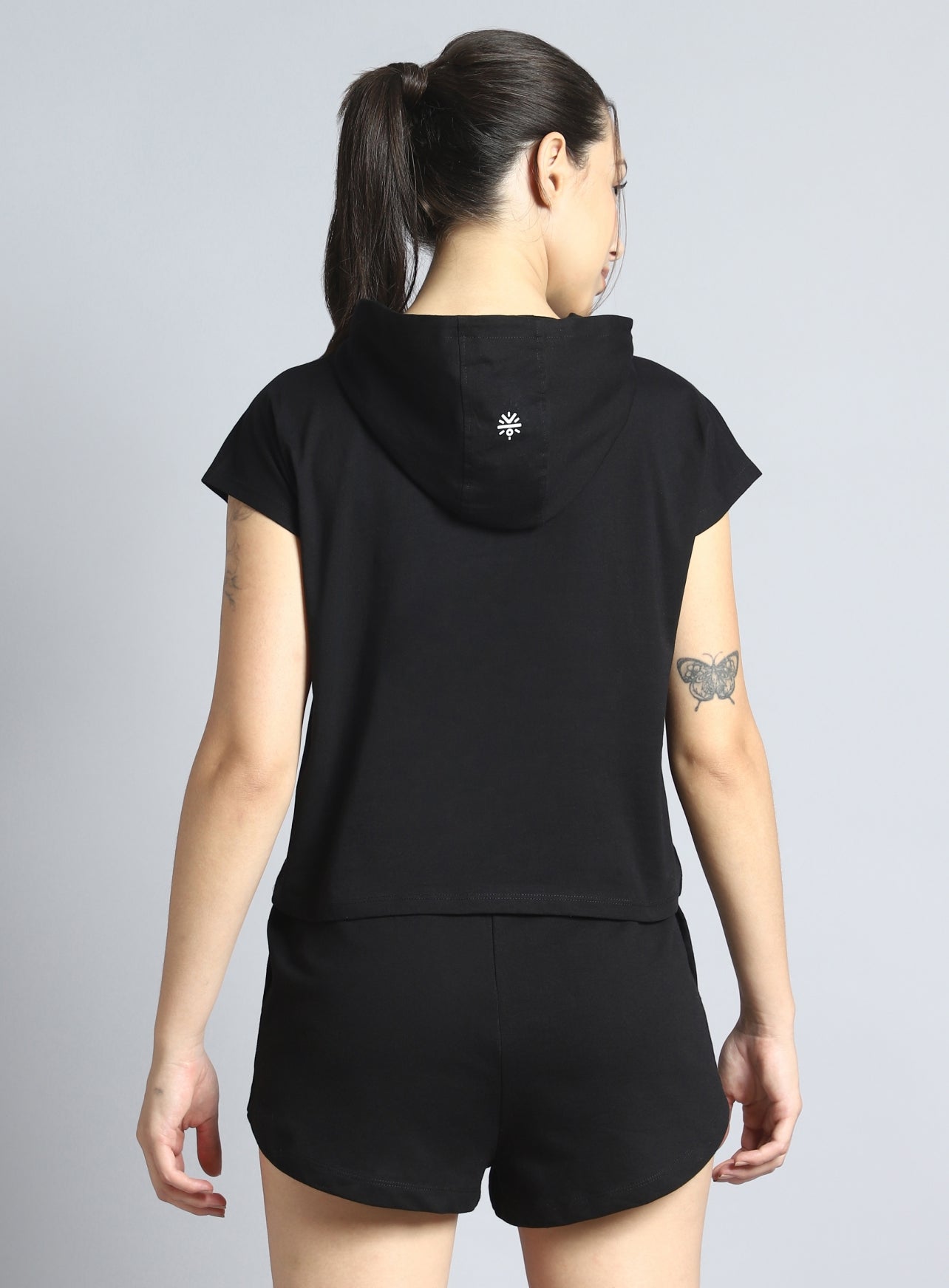 Women's Black Move it Boxy fit Hoodie Top