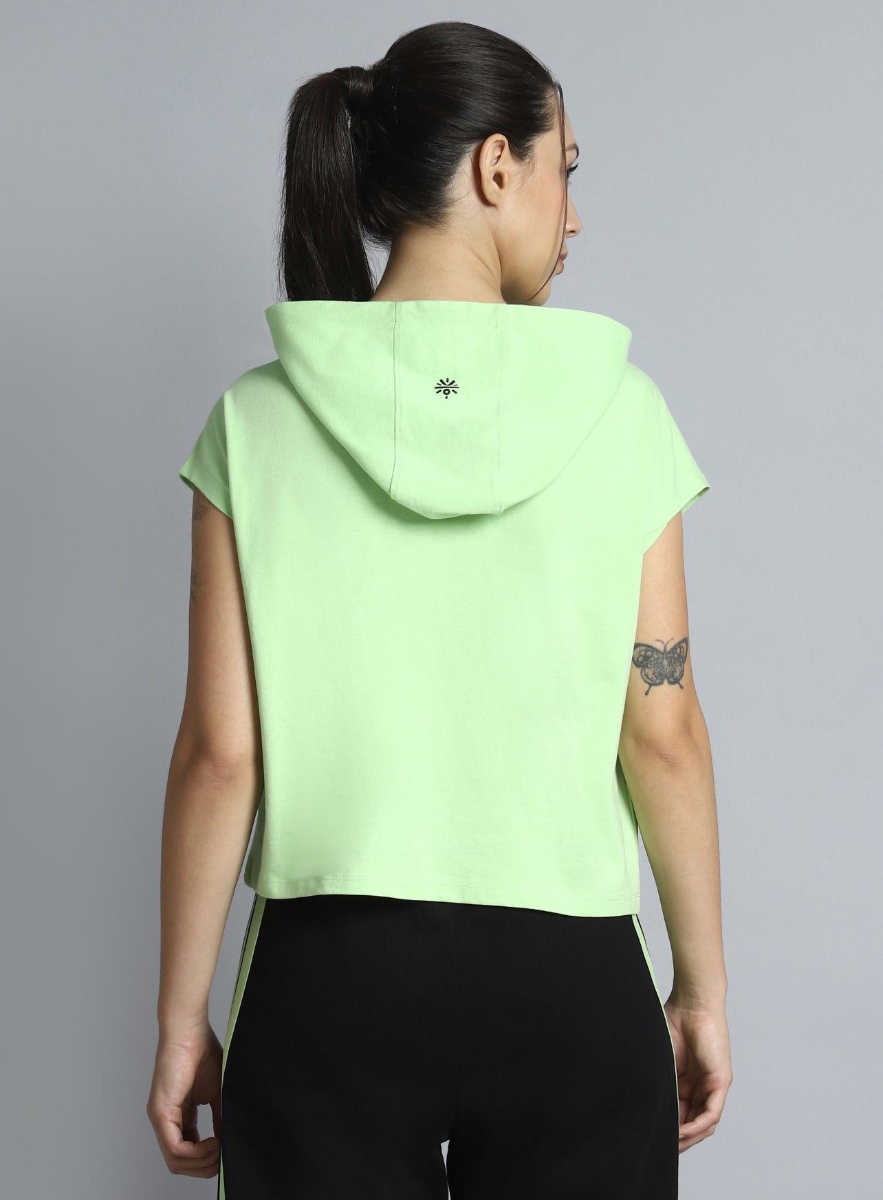 Women's Green Move it Boxy fit Hoodie Top