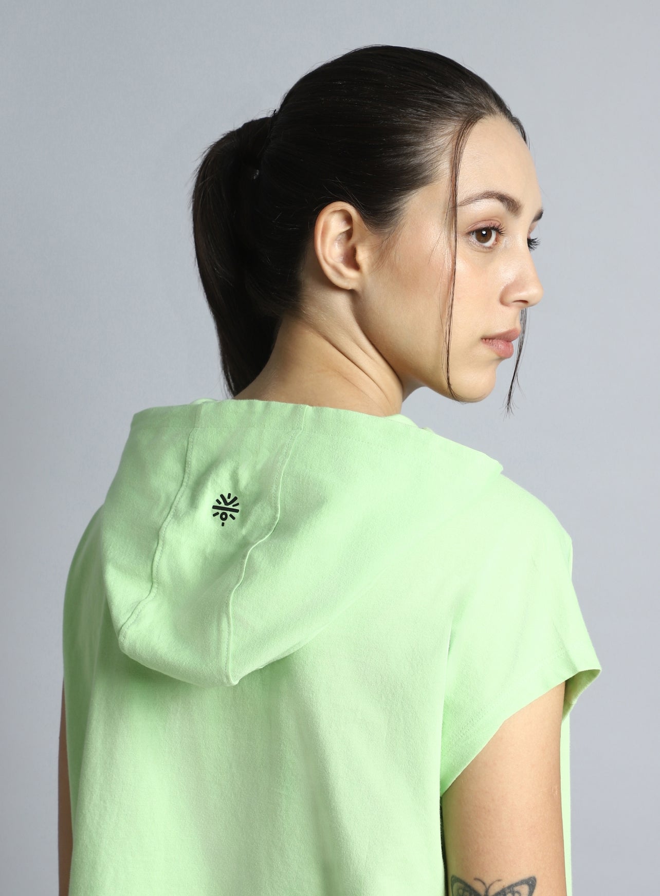 Women's Green Move it Boxy fit Hoodie Top