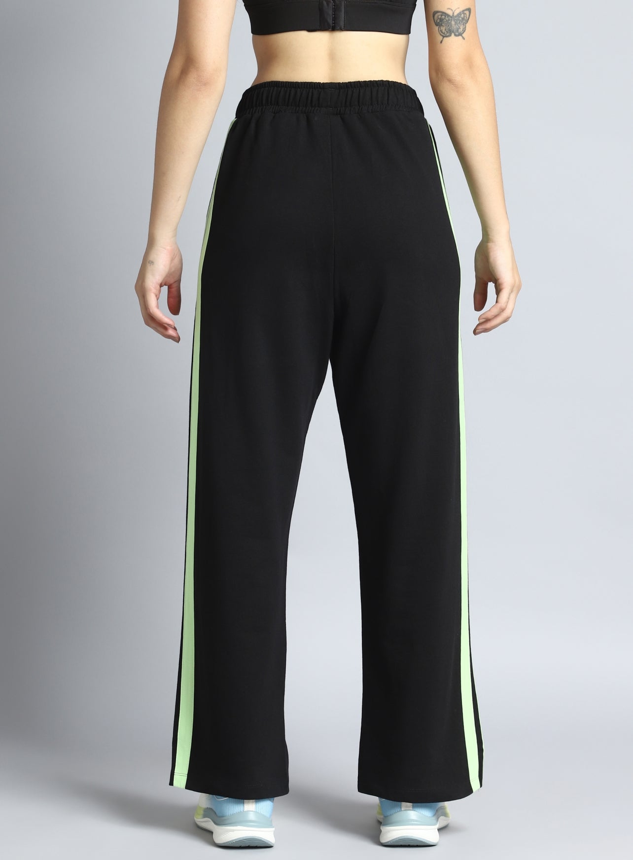 Women's Black Dance Flow Trackpants