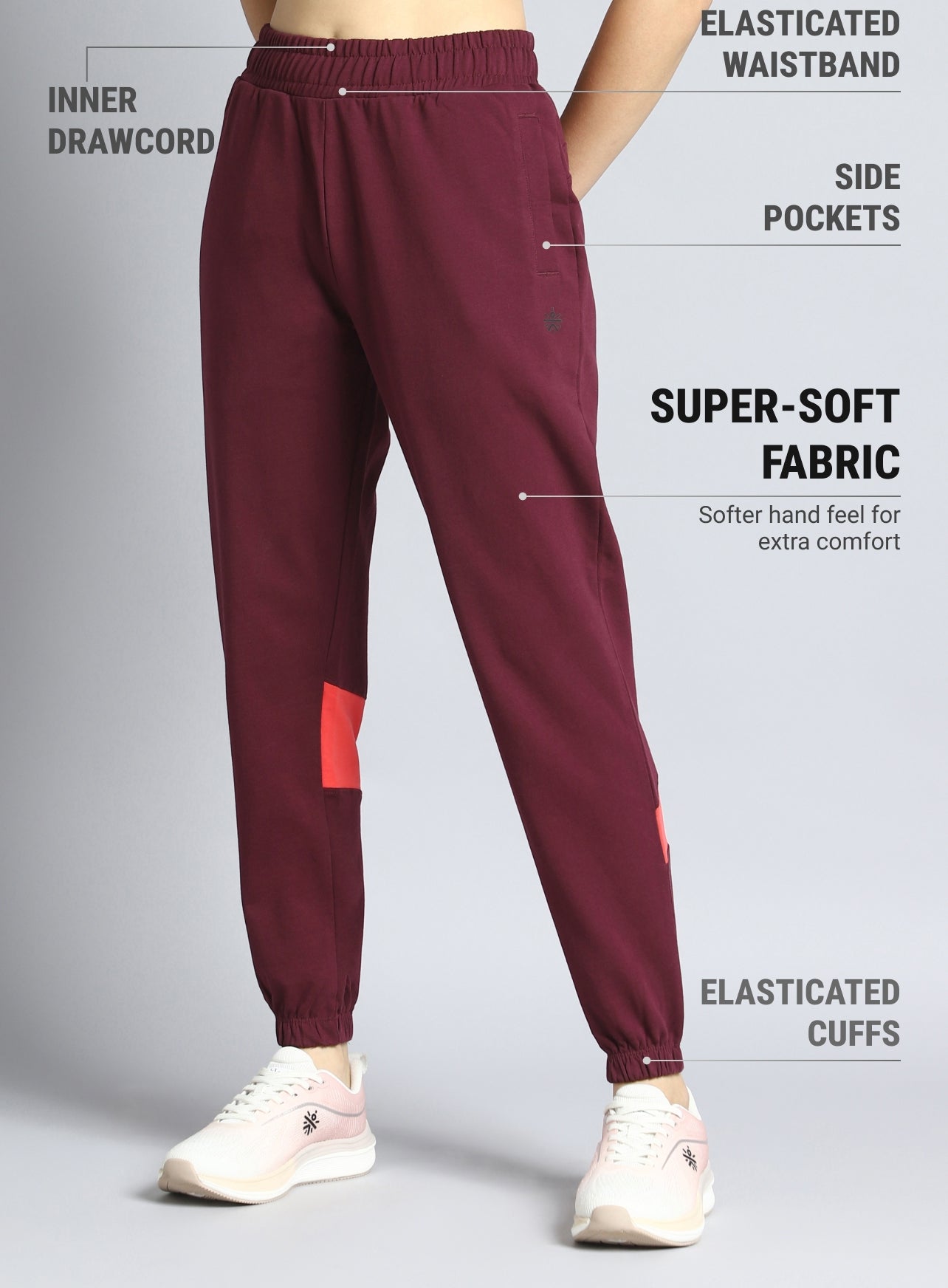 Women's Maroon Move it Joggers