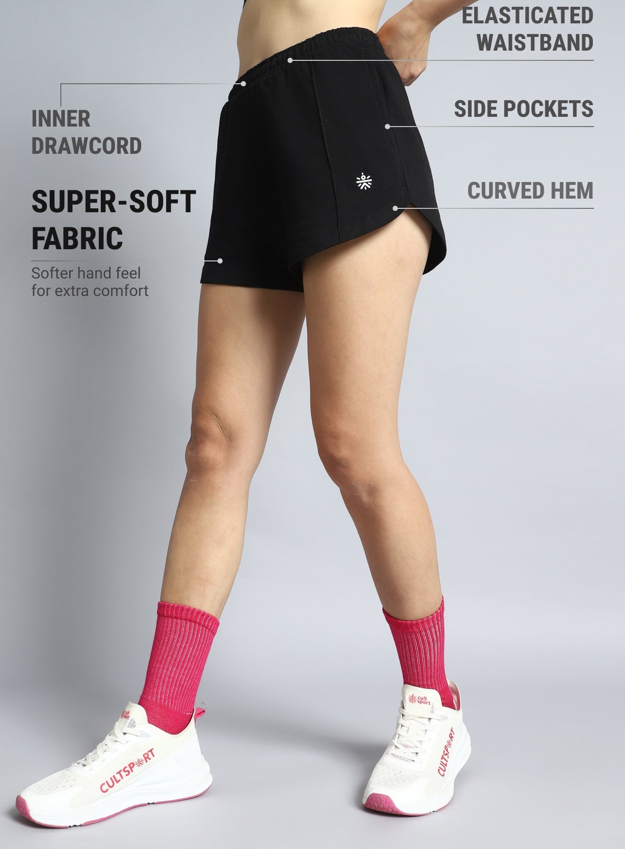 Women's Black Move it Shorts