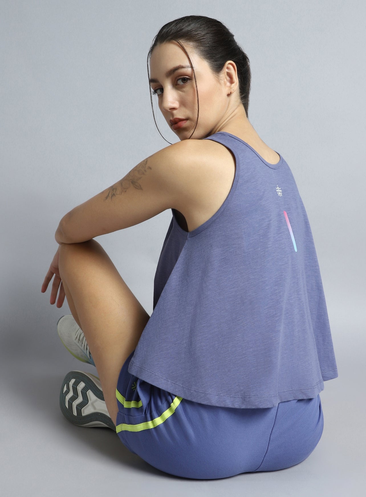 Women's Blue Dance Flow Tank