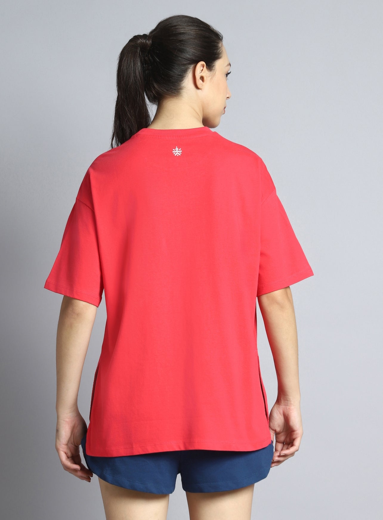 Women's Coral Printed Oversized T-shirt
