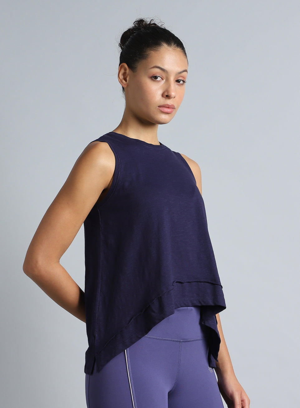 Women's Navy Yoga Flow Tank