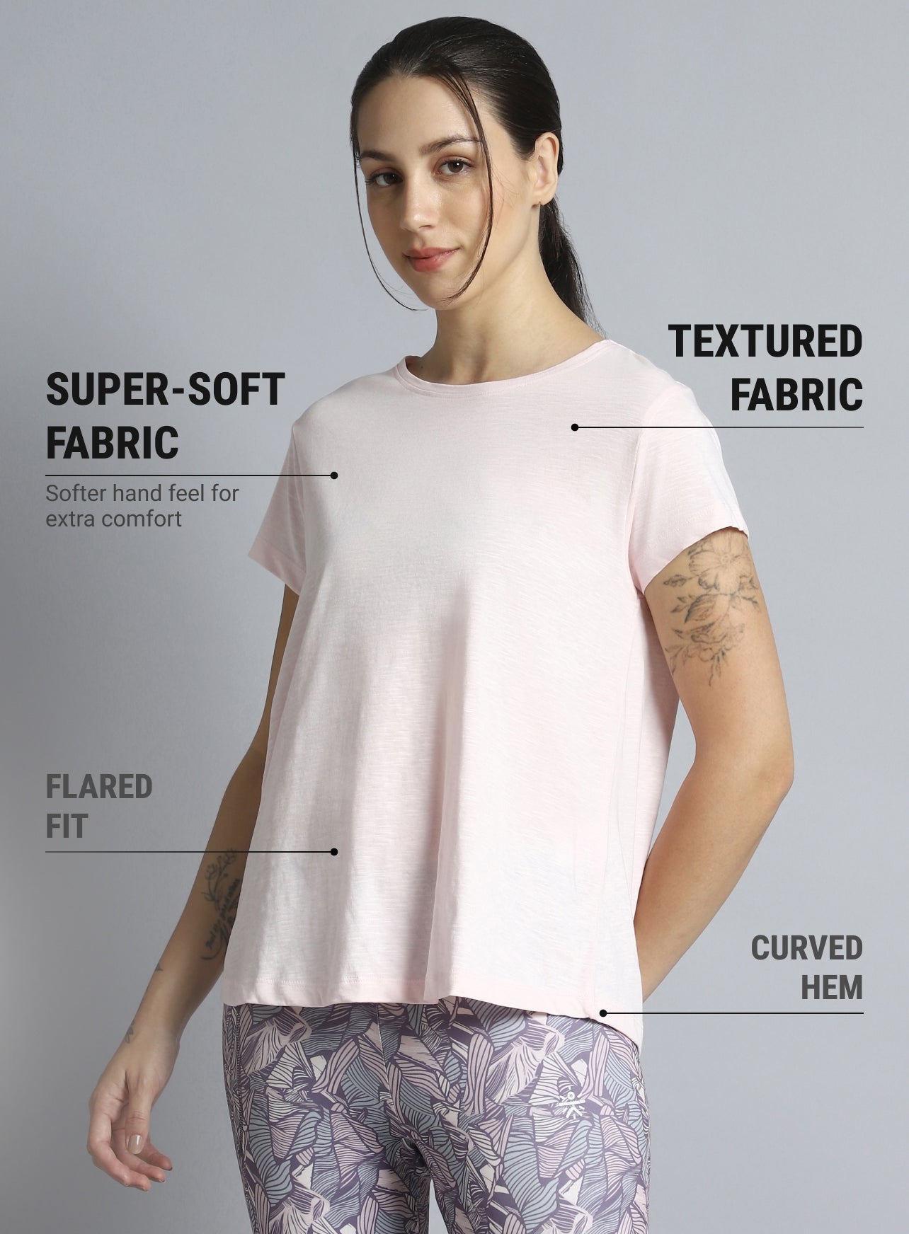 Women's Pink Yoga Flow Top