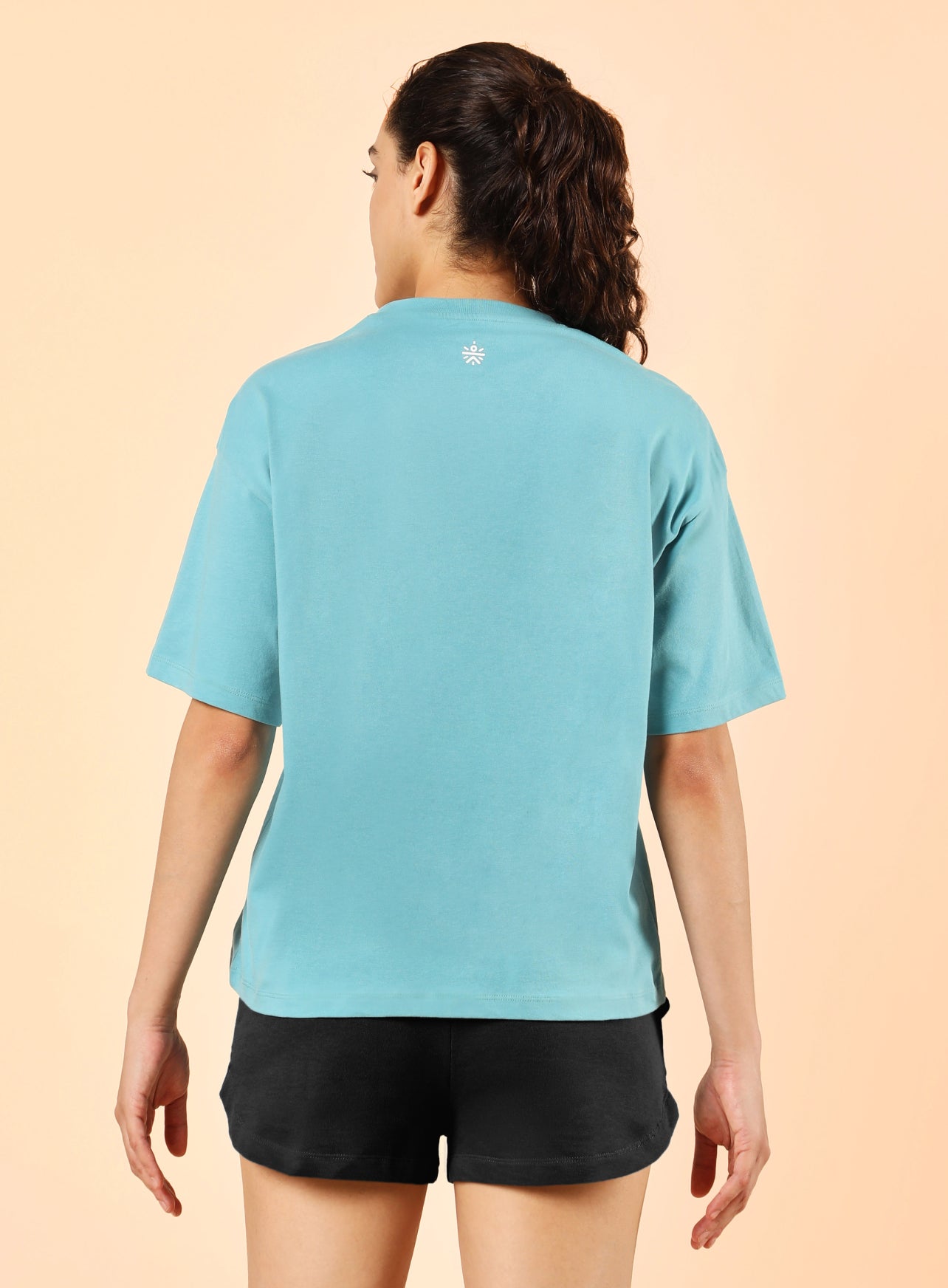Women's Teal Pause and Align Printed T-shirt